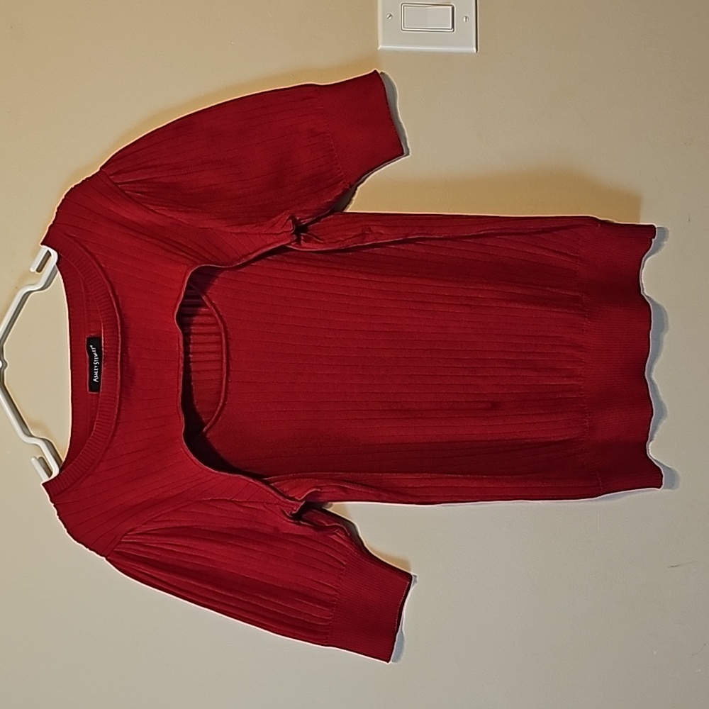 Ashley Stewart Blouse Sweater Size 22/24 Red